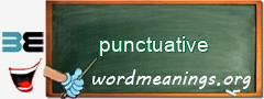 WordMeaning blackboard for punctuative